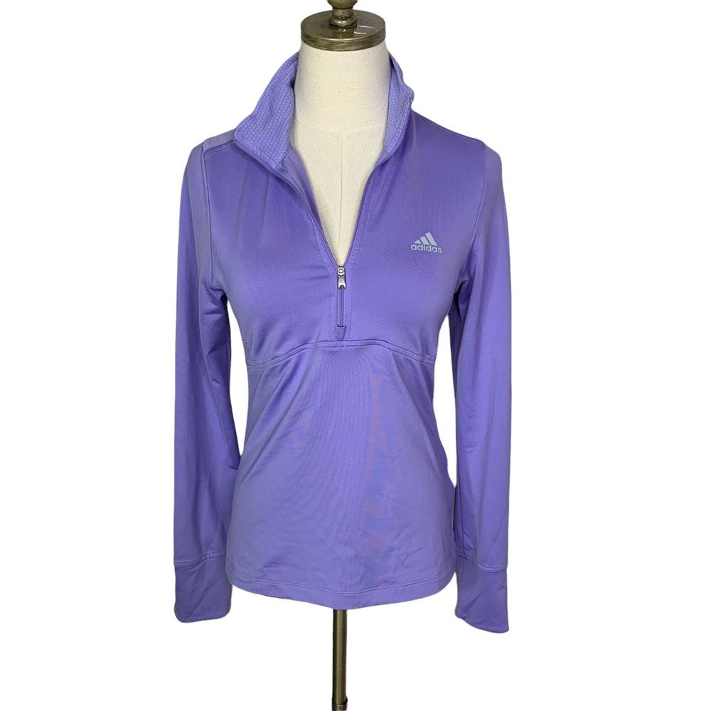Adidas Softshell ½ Zip Pullover Jacket Small Lave… - image 1